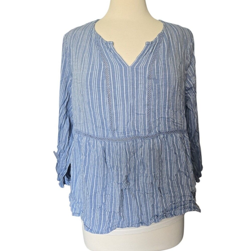 Fever Boho Blue Babydoll Top - XL